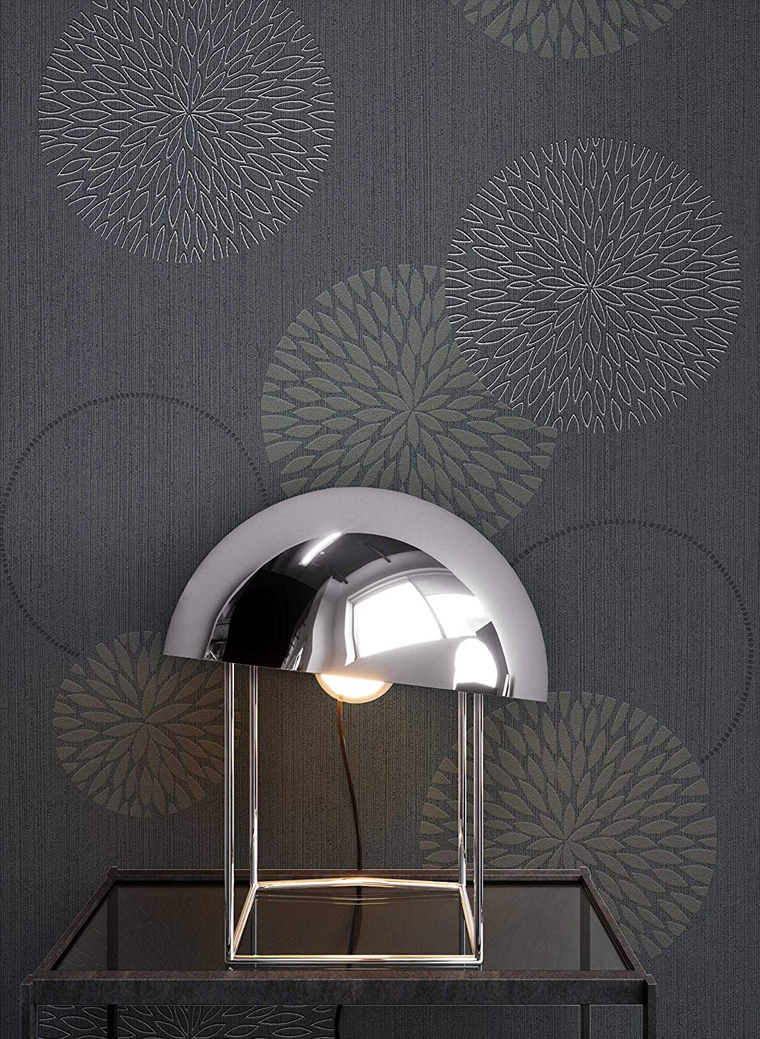 Newroom Wallpaper Grey Geometric Ethnic Graphic Non-Woven Modern Design Loo