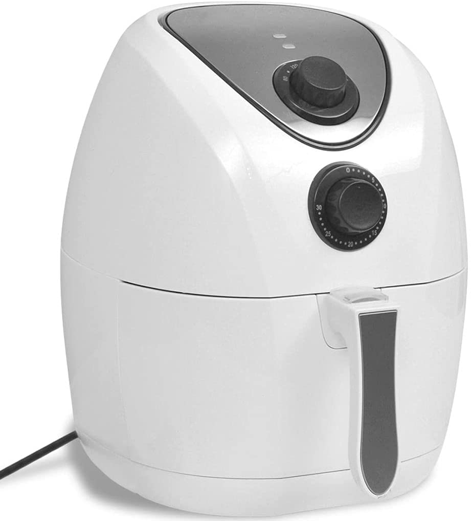 VidaXL Stainless Steel Non-Stick Hot Air Fryer Fat Airfryer 3.5 L White