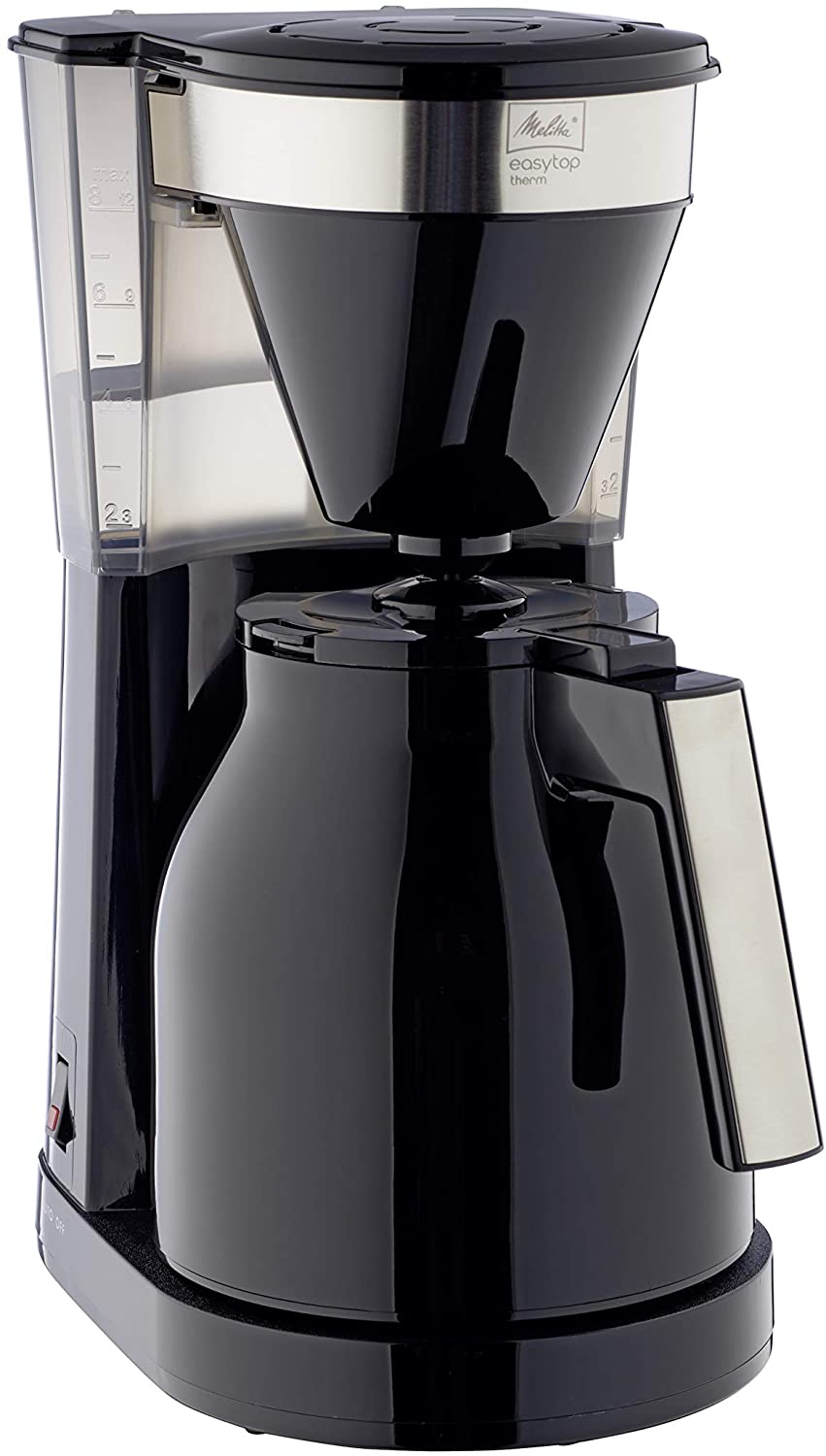 Melitta 1023-08 EasyTop Therm Filter Coffee Machine, Stainless Steel, Plastic, Black