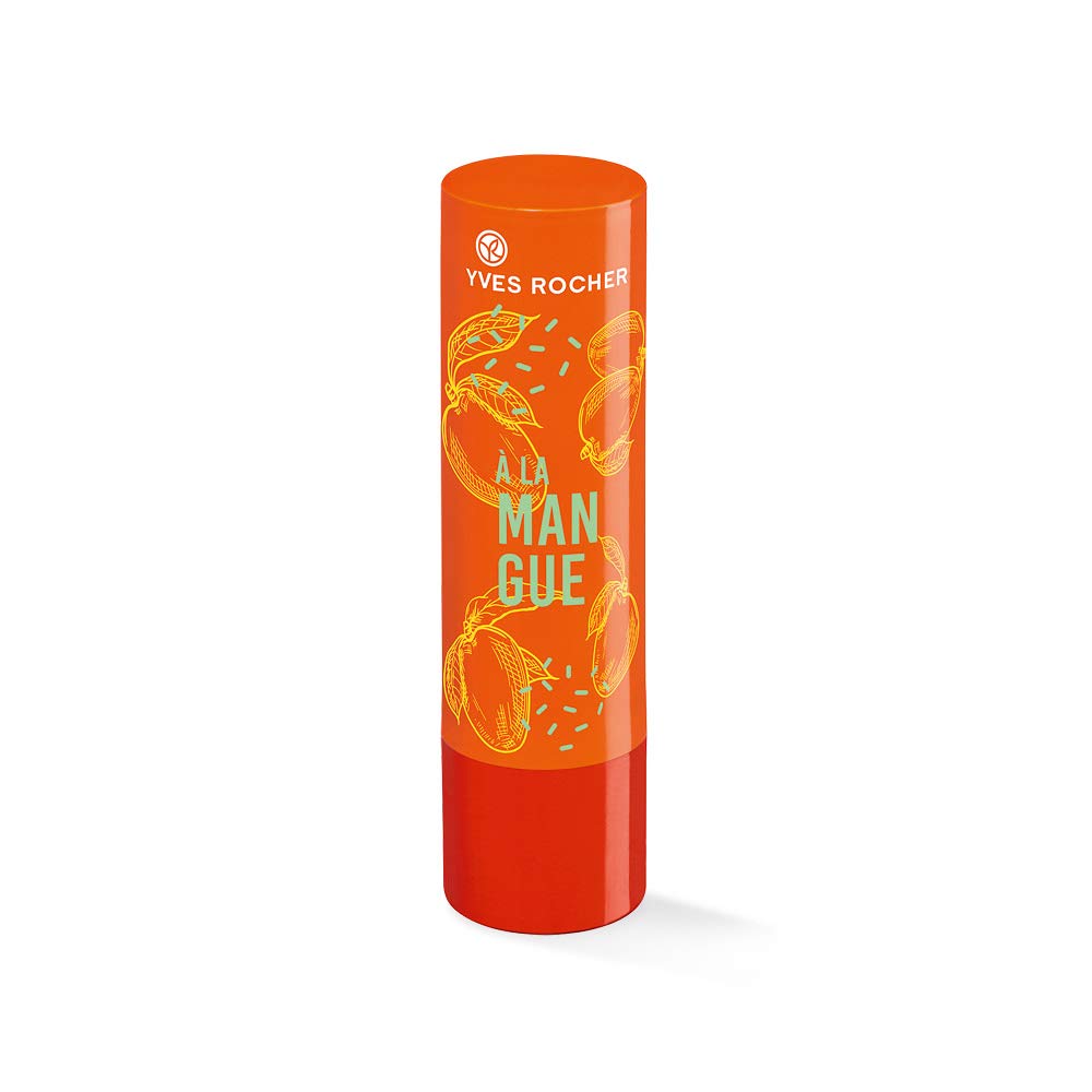 Yves Rocher LES PLAISIRS NATURE Nourishing Lip Balm Tinted Mango, For Naturally Beautiful and Nourished Lips, 1 Stick 4.8g