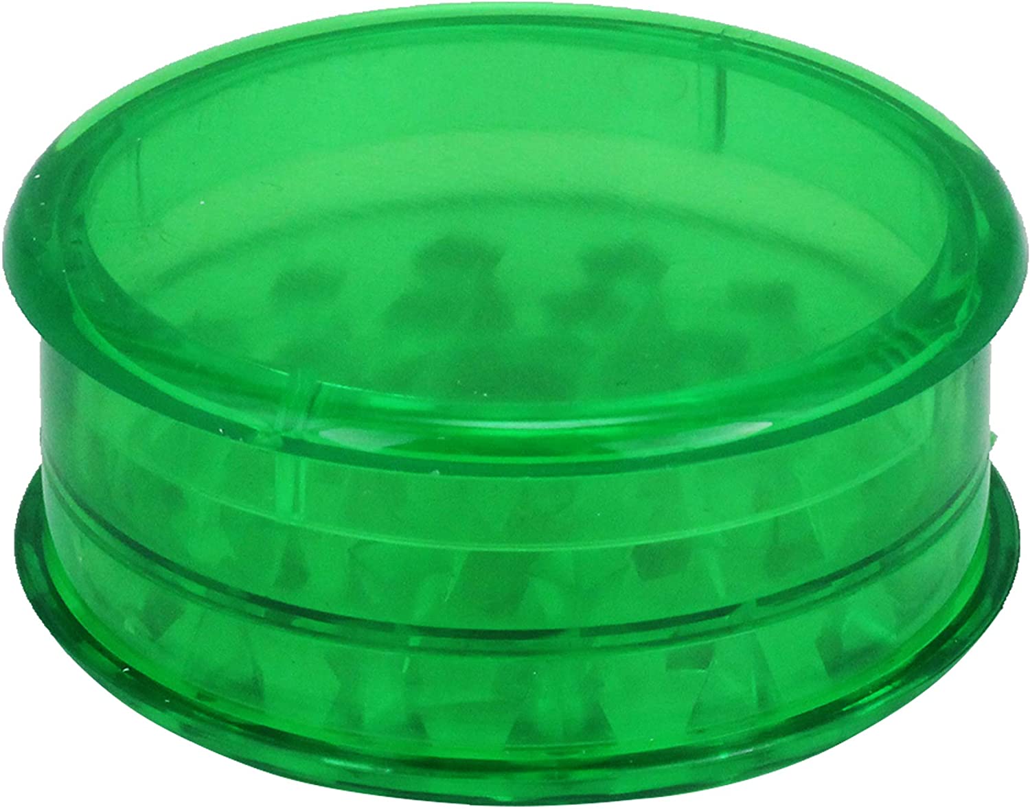 Spliff 1 x grinder plastic 60 mm for tobacco and herb three parts including storage Choose your favourite colour (green)