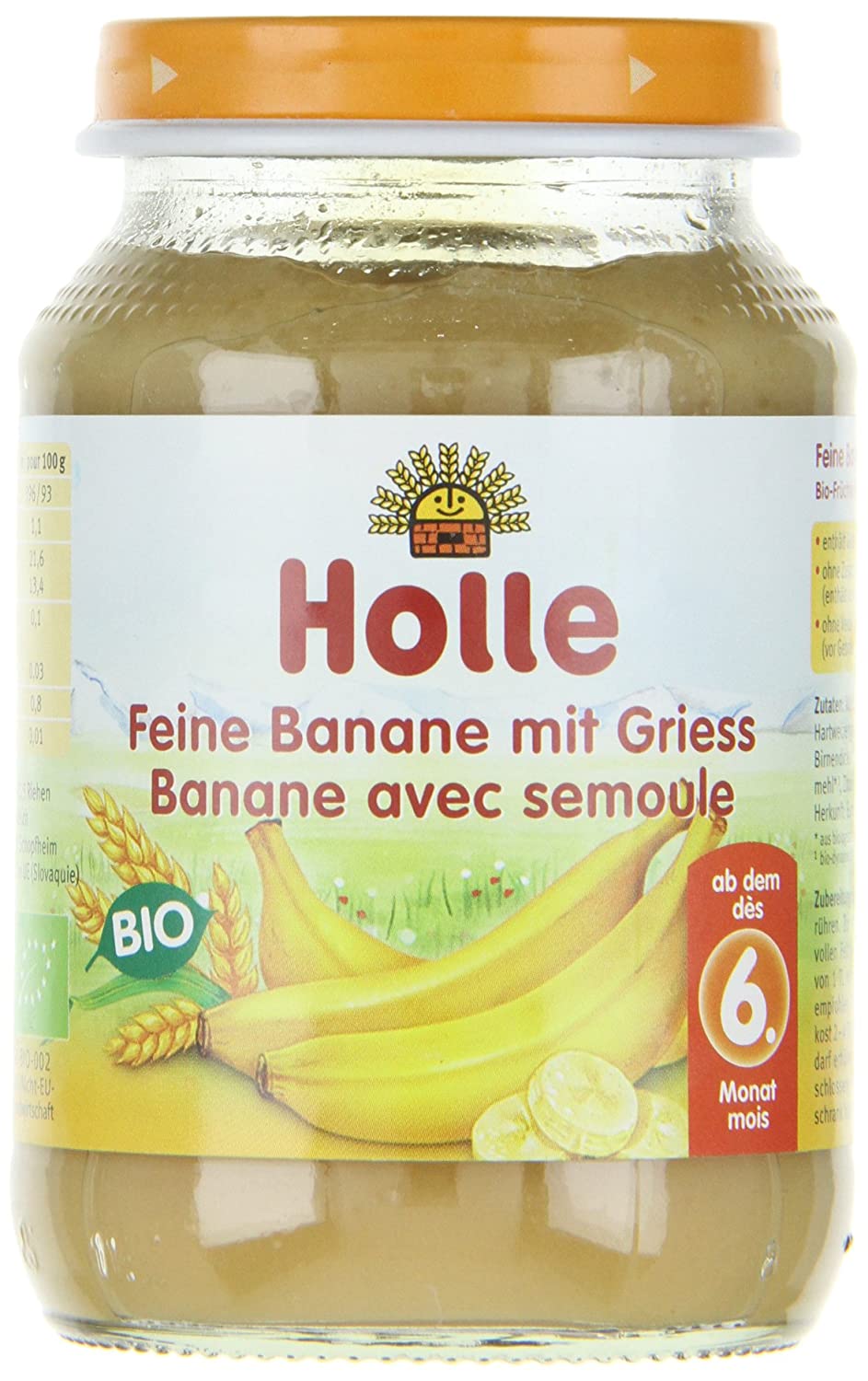 Holle Feine Banane mit Griess, 6er Pack (6 x 190 g) - Bio