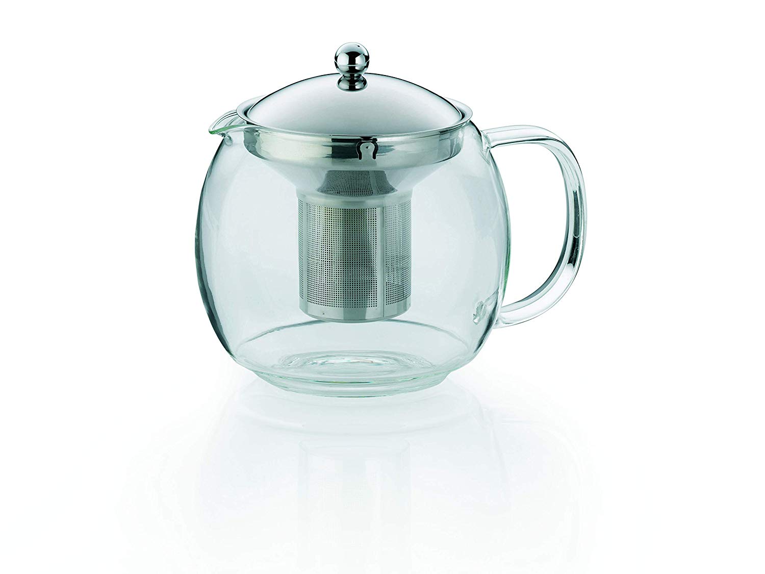 Kela Cylon 11456 Teapot Glass 6.5 ", 6" Diameter, 1.5 L