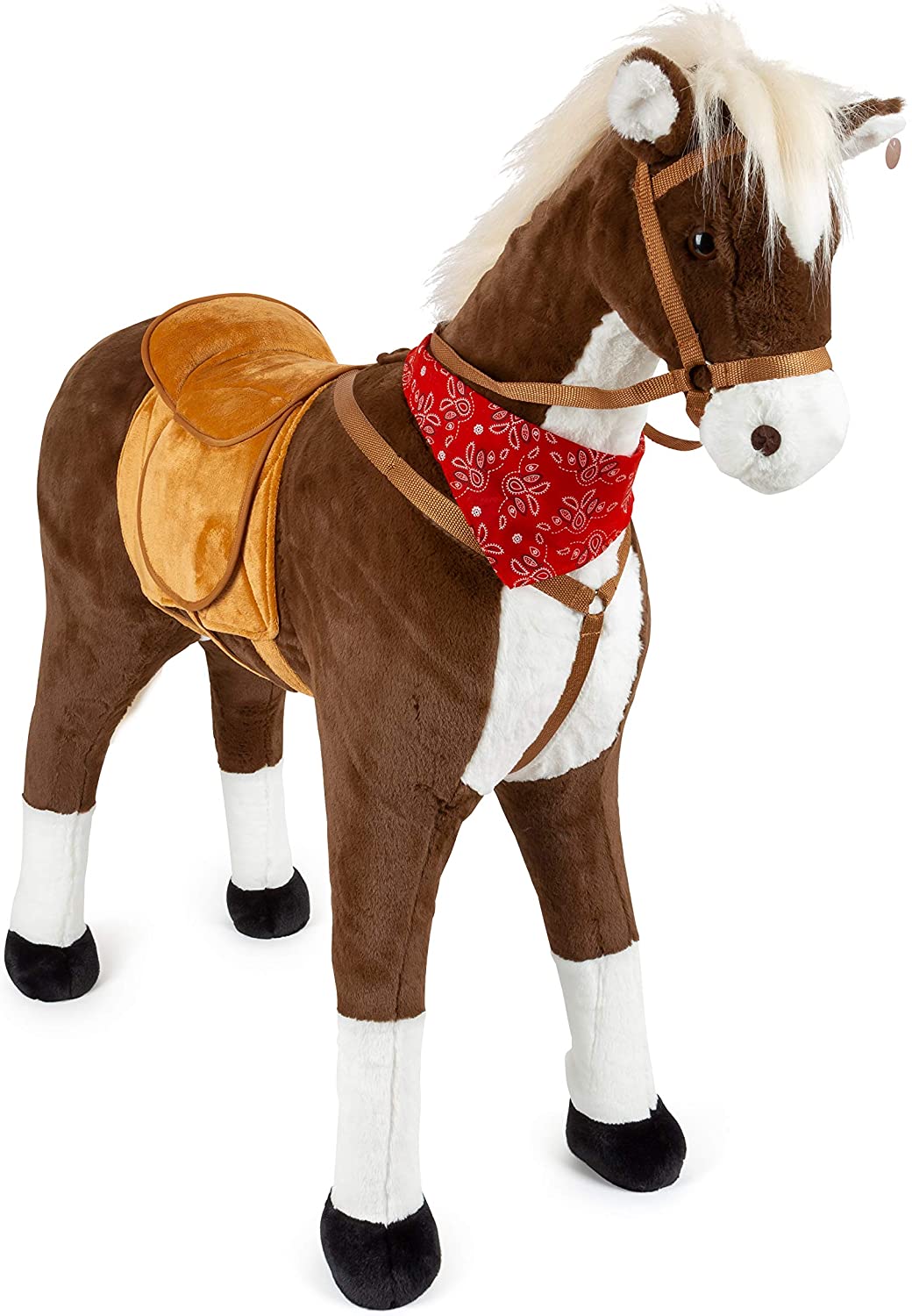 Small Foot 11179 Brown Riding Horse \"Flamme\" with Removable Saddle, Neckerchief and Sound Effects from 5 Years