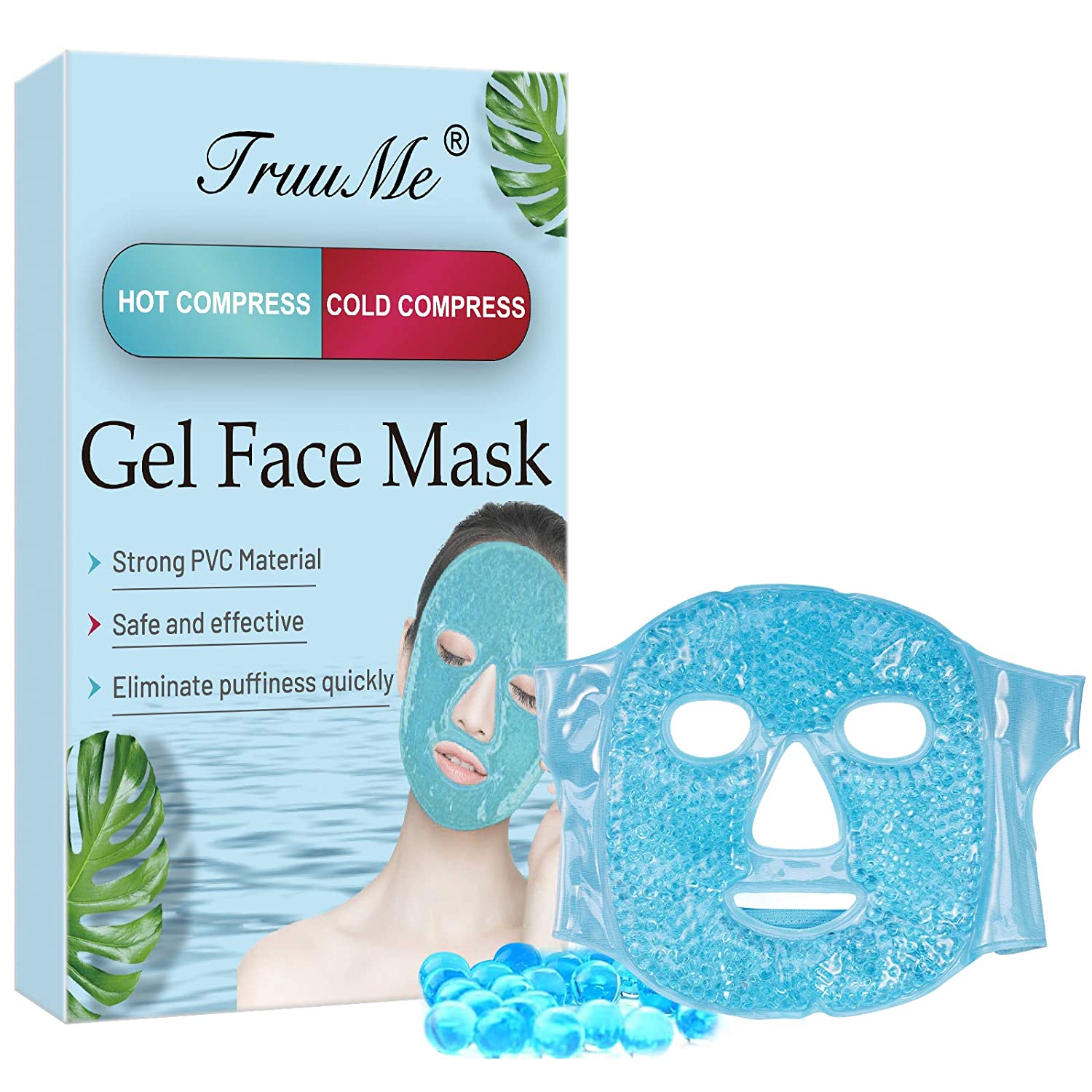 TruuMe Cooling Mask Face Eye Mask Cooling Gel Face Mask Cooling Mask Used for Puffy Eyes Tear Bags