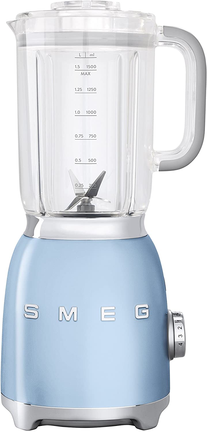 Smeg BLF01PBEU blender - blenders (Glass, Stainless steel, 800 W, 220-240 V, 50 Hz, 16.300 cm)