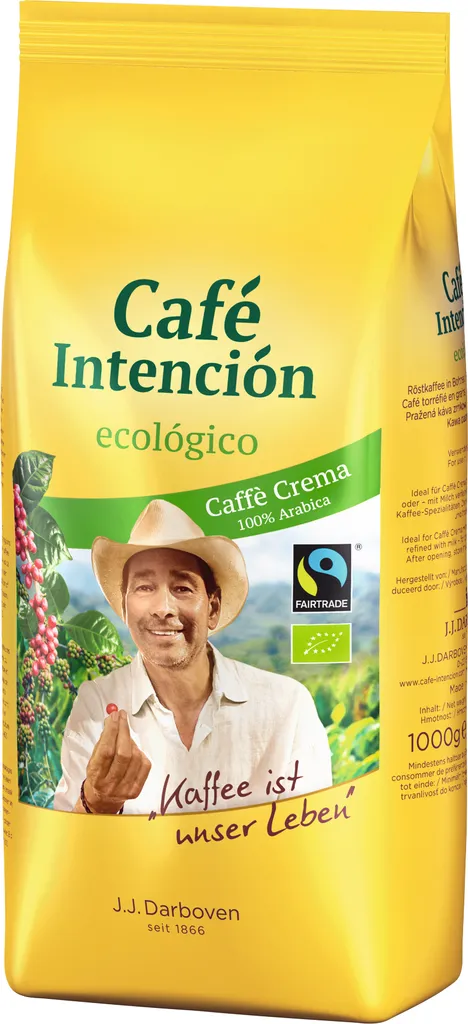 Café Intención ecológico Caffè Crema | Fairtrade | whole bean | 1000g