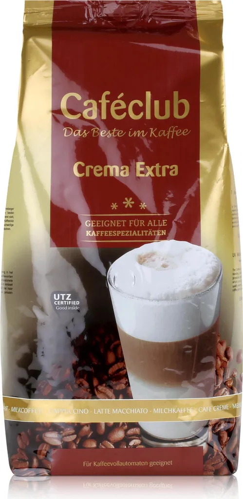 Cafeclub Crema Extra Coffee Beans 1kg - For fully automatic coffee machines