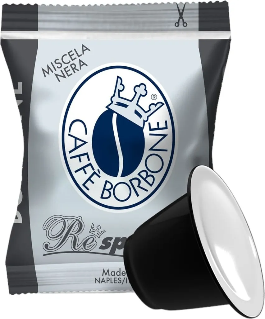 Caffè Borbone Coffee Capsules Respresso, Black Blend - 100 capsules - Compatible with Nespresso home coffee machines*