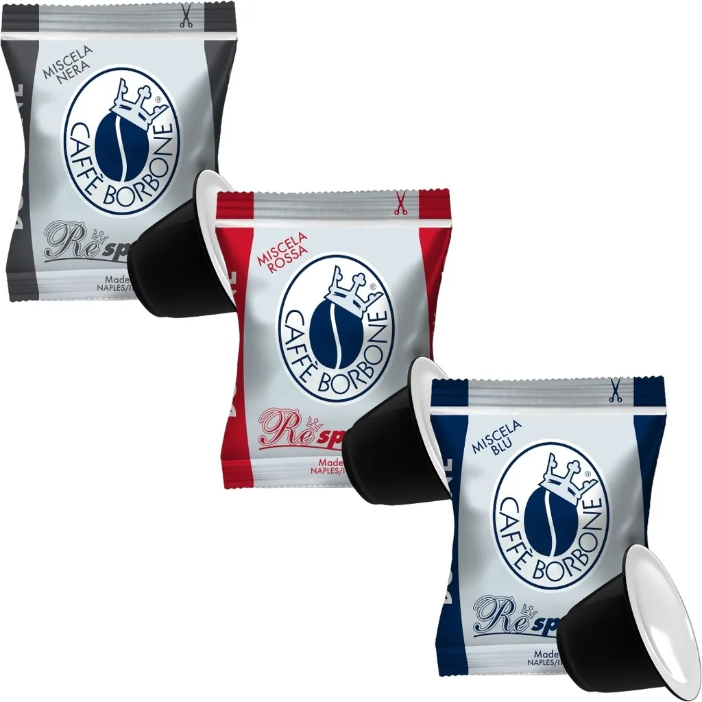 Caffè Borbone Coffee Capsules Respresso SET 3x100, Blue, Red and Black Blend - Compatible with Nespresso home coffee machines*