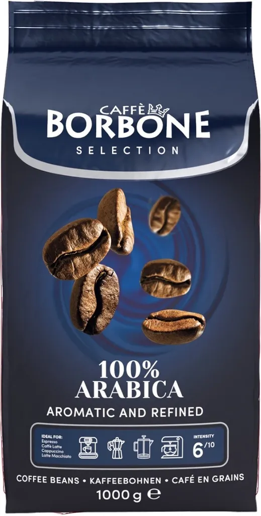 Caffè Borbone Selection 100% Arabica whole coffee beans 1kg | Fruity flavor, medium roast 100% Arabica beans 1kg bag | medium roast