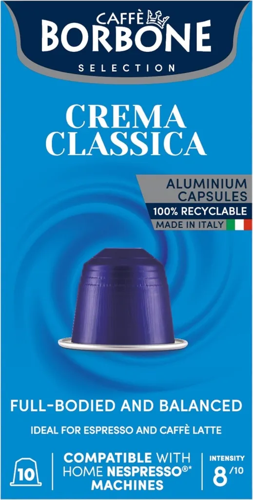 Caffè Borbone Selection Crema Classica 50g (10x5g) aluminum capsules | compatible with Nespresso machines