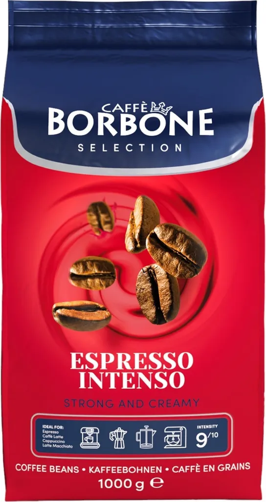 Caffé Borbone Selection Espresso Intenso 1kg | Whole coffee beans 100% Robusta beans | Fully automatic and portafilter machines