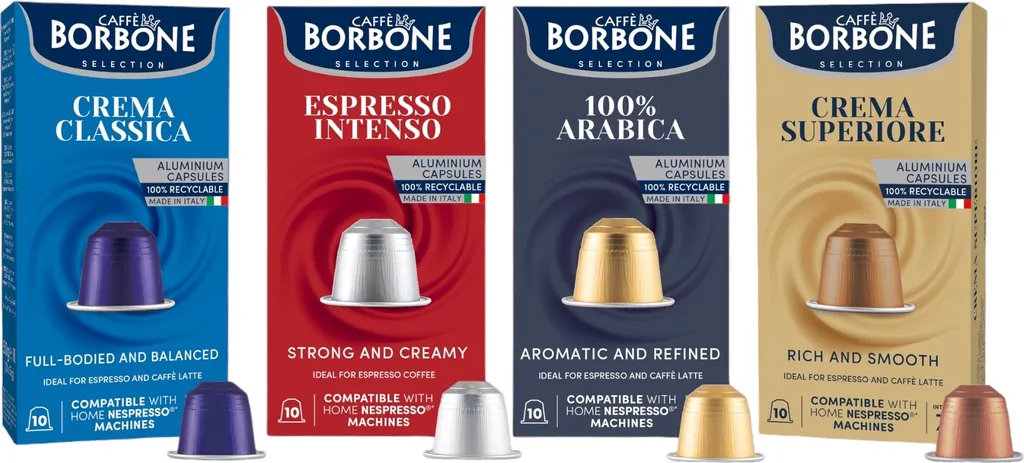 Caffè Borbone Tasting Set 40 Capsules Aluminum Coffee Compatible with various Nespresso® machines*