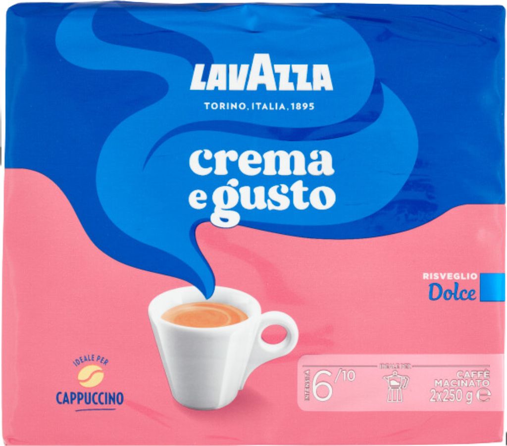 Caffe Crema e Gusto Dolce ground coffee 2x250g - Lavazza