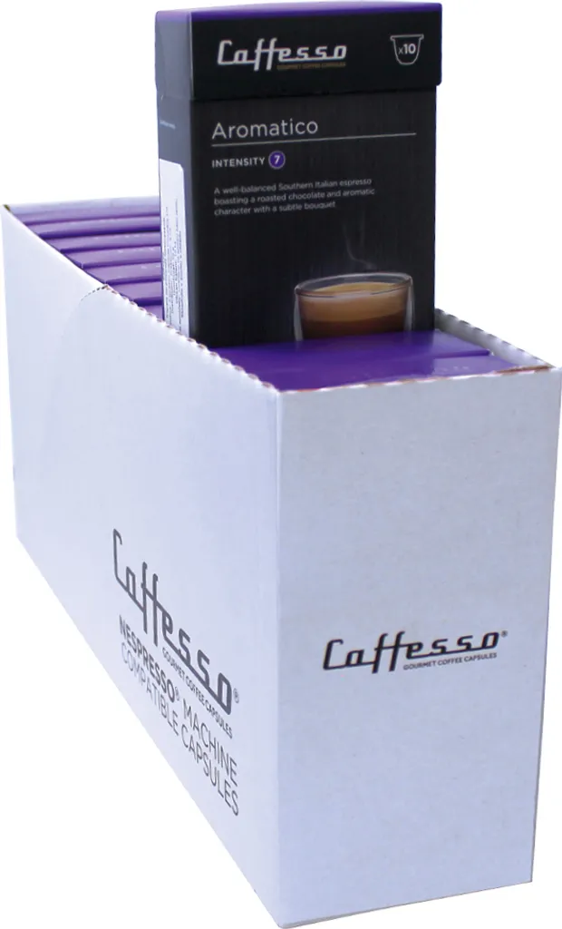 Caffesso Aromatico PACK 100 pieces – 100% compatible capsules for Nespresso, DeLonghi and Krups coffee machines