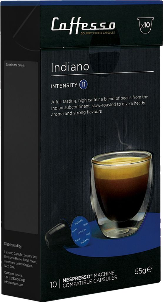 Caffesso Indiano 10 pieces – 100% compatible capsules for Nespresso, DeLonghi and Krups coffee machines
