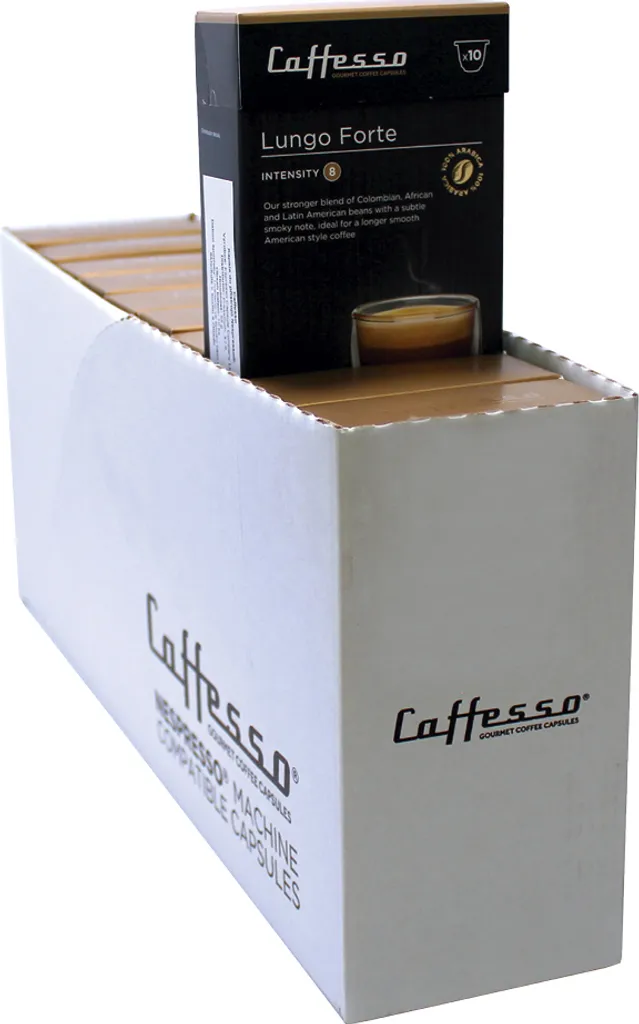 Caffesso Lungo Forte PACK 100 pieces – 100% compatible capsules for Nespresso, DeLonghi and Krups coffee machines