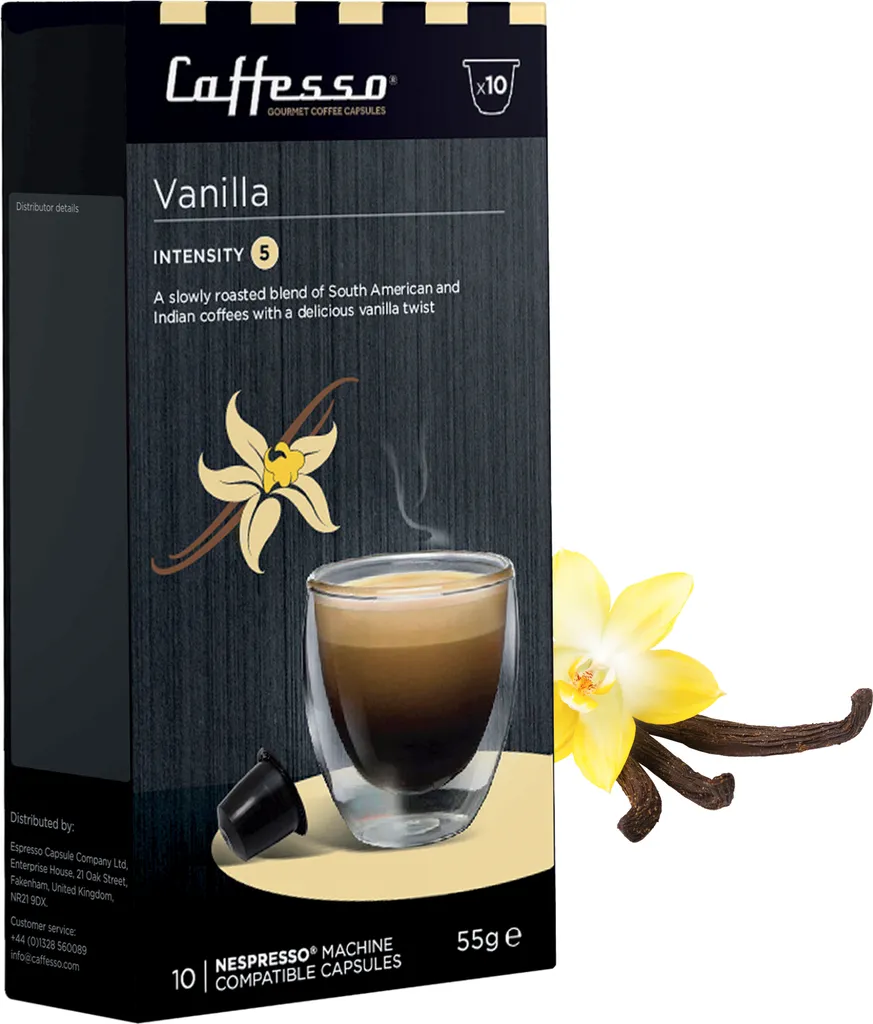 Caffesso Vanilla 10 pieces – 100% compatible capsules for Nespresso, DeLonghi and Krups coffee machines