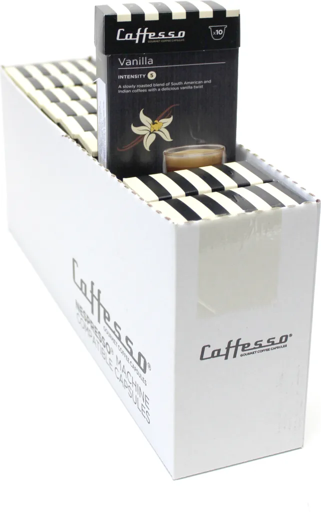 Caffesso Vanilla 100 capsules – 100% compatible capsules for Nespresso, DeLonghi and Krups coffee machines