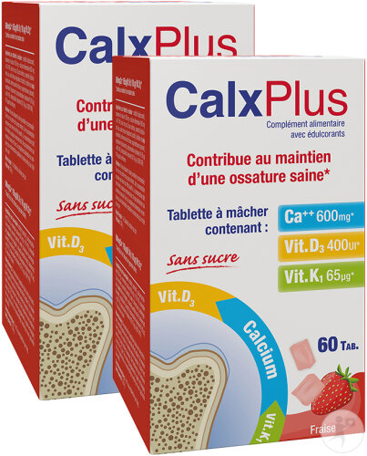 CalxPlus Sugar Free Strawberry Flavor 60 Chewable Tablets Promo 1+1 Free