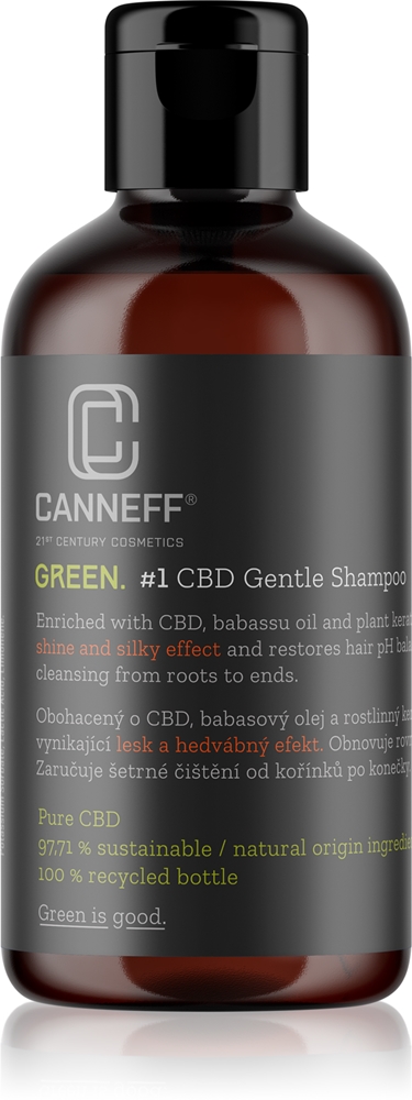 Canneff Green CBD Gentle Shampoo Regenerating shampoo for shiny and supple hair