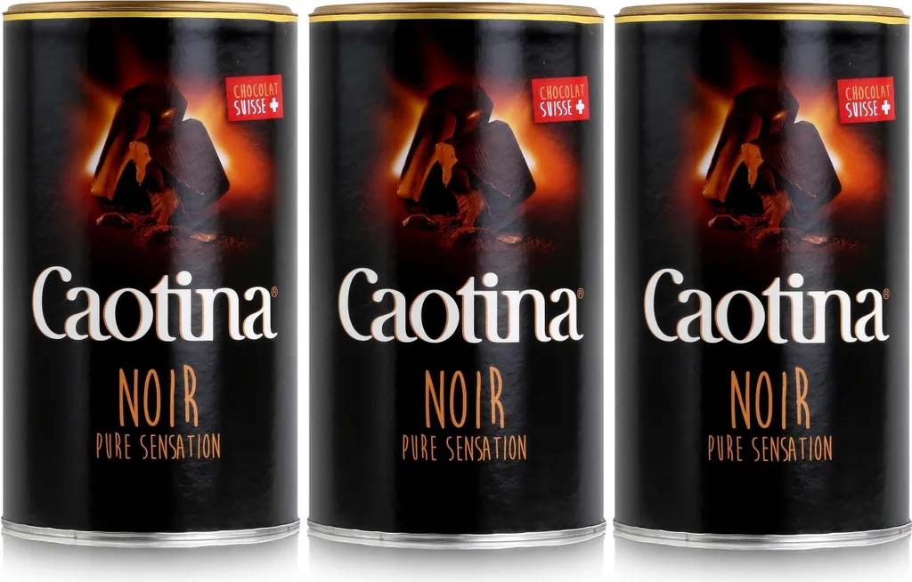 Caotina Noir dark drinking chocolate - cocoa powder with 45% cocoa content (pack of 3)