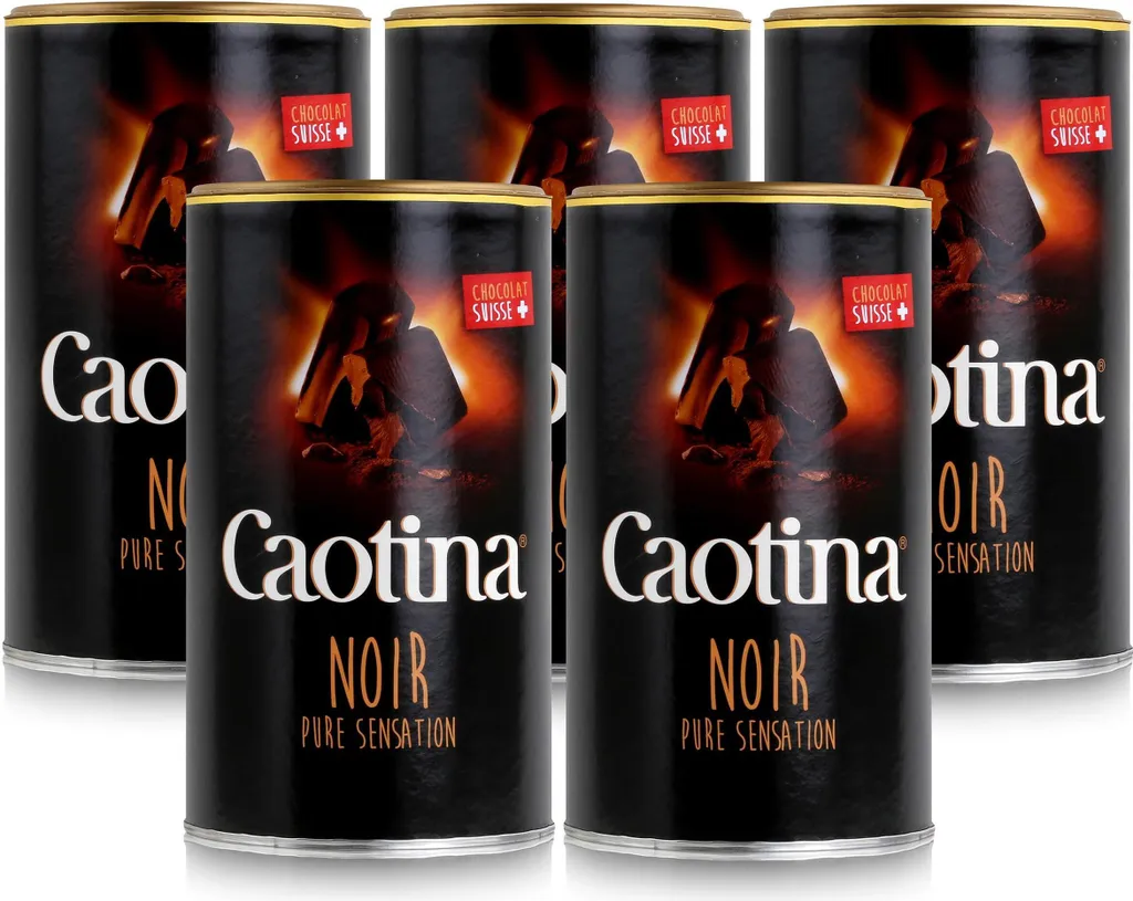 Caotina Noir dark drinking chocolate - cocoa powder with 45% cocoa content (5-pack)