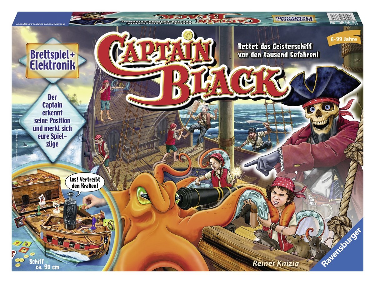 Ravensburger Captain Black will Save the Ghost ship in front of HAZ English Version