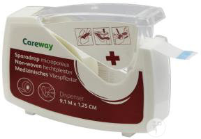 Careway Micropore plaster with dispenser 9.1mx1.25cm piece 1