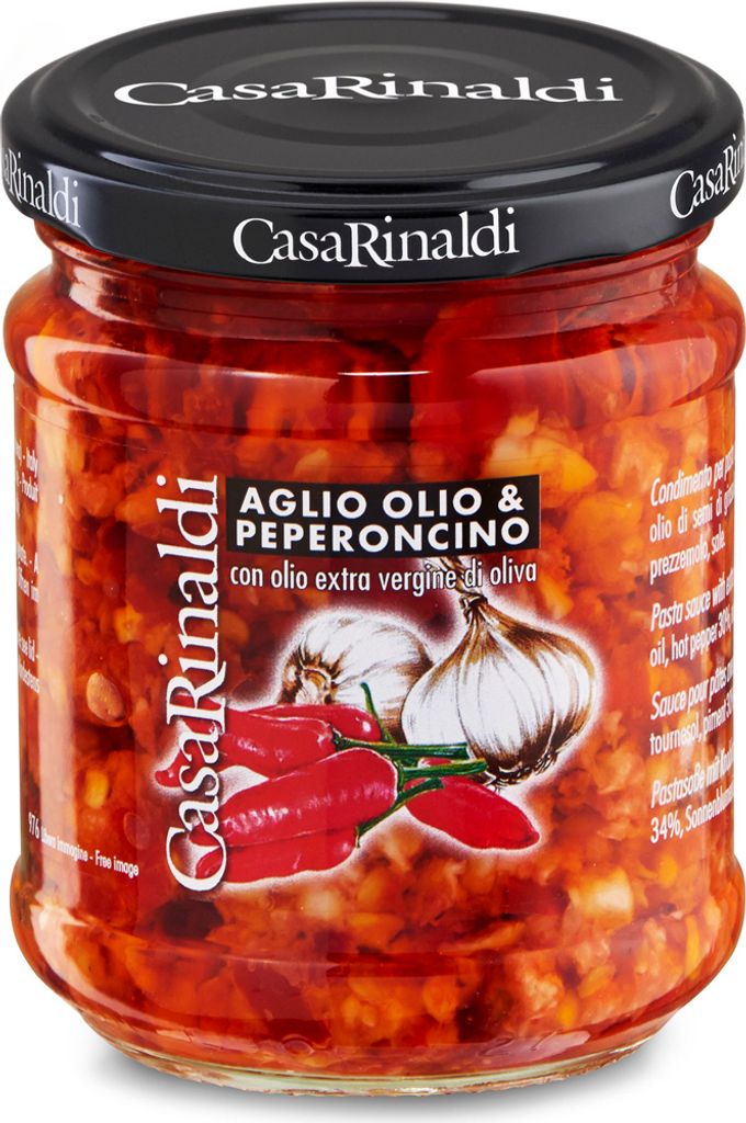 Casa Rinaldi Aglio Olio & Peperoncino / Garlic and Chili in Oil 190 gr.