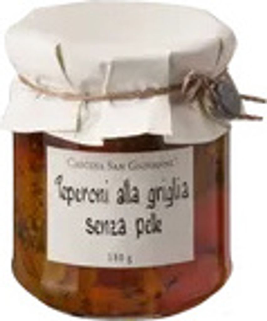 Cascina San Giovanni grilled skinless bell peppers in oil (6141) | Italy | Antipasti