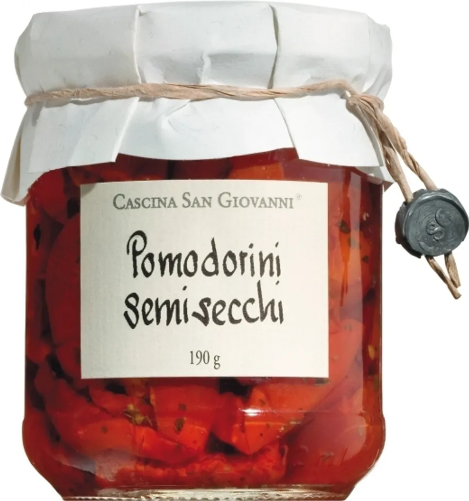 Cascina San Giovanni Pomodorini semisecchi sott`olio / Semi-dried cherry tomatoes in oil 190 gr.