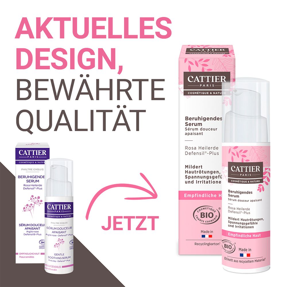 CATTIER Beruhigendes Serum Philtre Exquis - Rosa Heilerde & Defensil®-PlusD