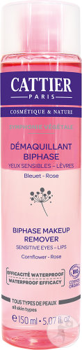 Cattier Biphase Make-Up Remover Sensitive Eyes And Lips Organic 150ml