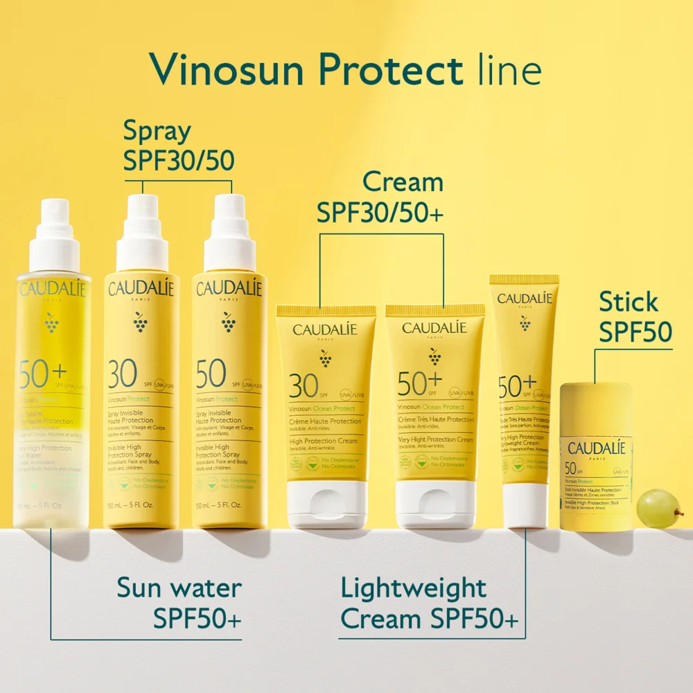 Caudalie Vinosun protective care against solar radiation for the face and sensitive areas