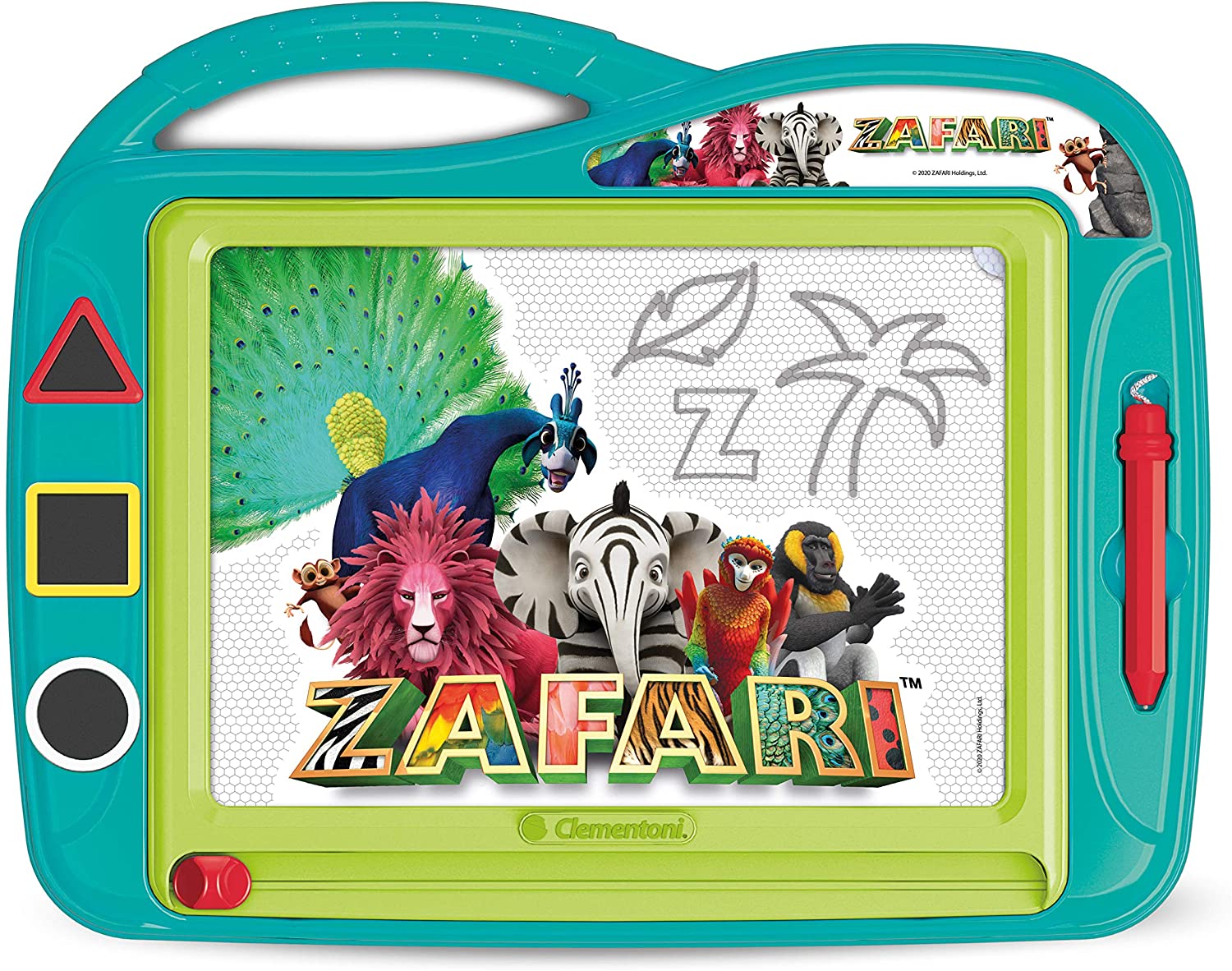 Clementoni 18591 Magnetica-Zafari Drawing Board For Ages 4 And Up