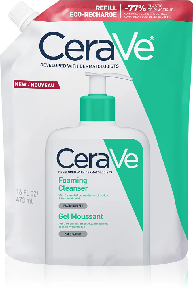CeraVe Refill Foaming Cleanser Cleansing Foam Gel for Normal to Oily Skin