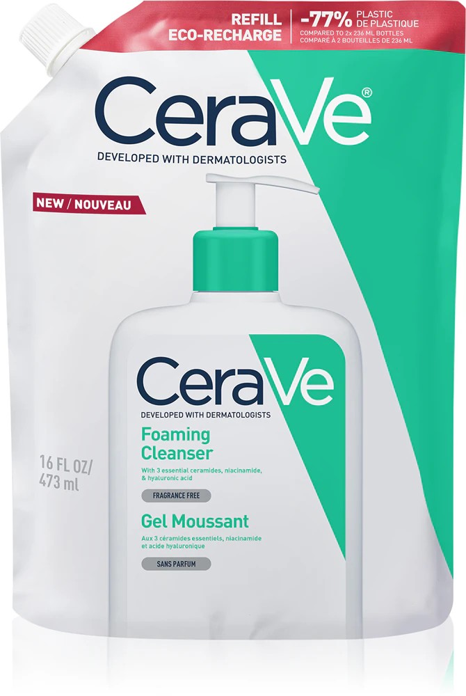 CeraVe Refill Foaming Cleanser Cleansing Foam Gel for Normal to Oily Skin