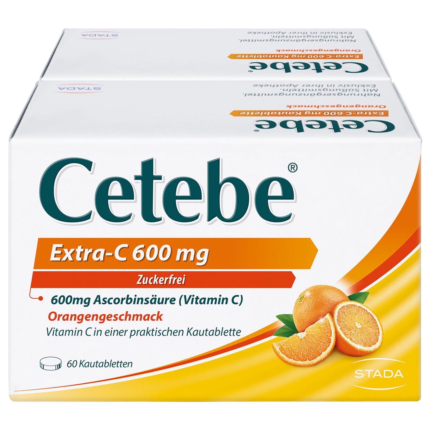 CeteBe® Extra-C 600 mg supports your immune defense with 600 mg vitamin C, orange taste