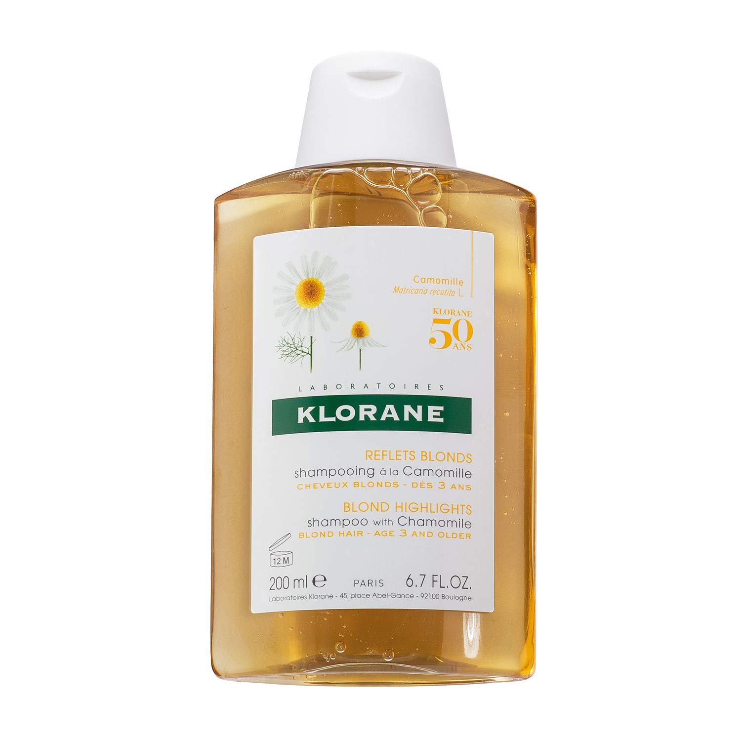Klorane Camomile Shampoo for Women 200ml Cleansing for Shiny Hair