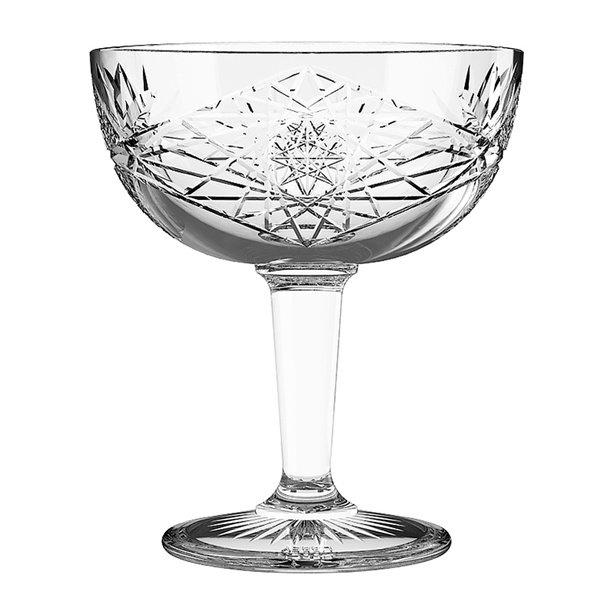 Champagne glass, champagne glass, cocktail glass, Hobstar glass from Libbey