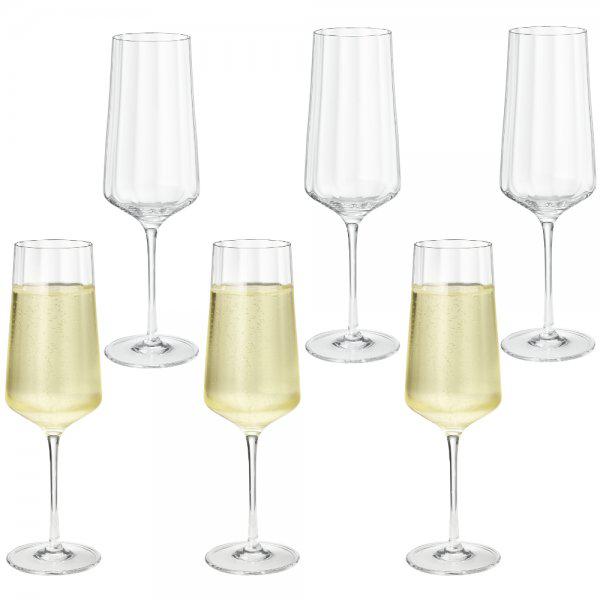 Bernadotte champagne glasses by Georg Jensen