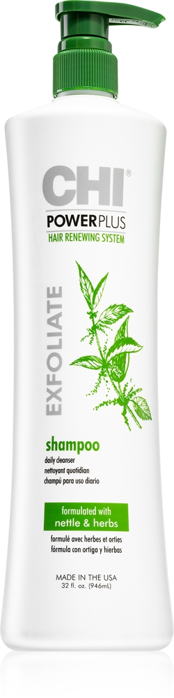 CHI Power Plus Exfoliate deep cleansing shampoo with a calming effect