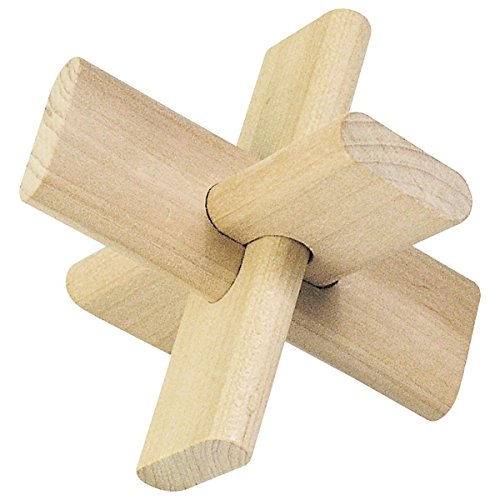 Goki Childrens Wooden Mind Game 3 Piece 90 X 90Mm Puzzle The Cross