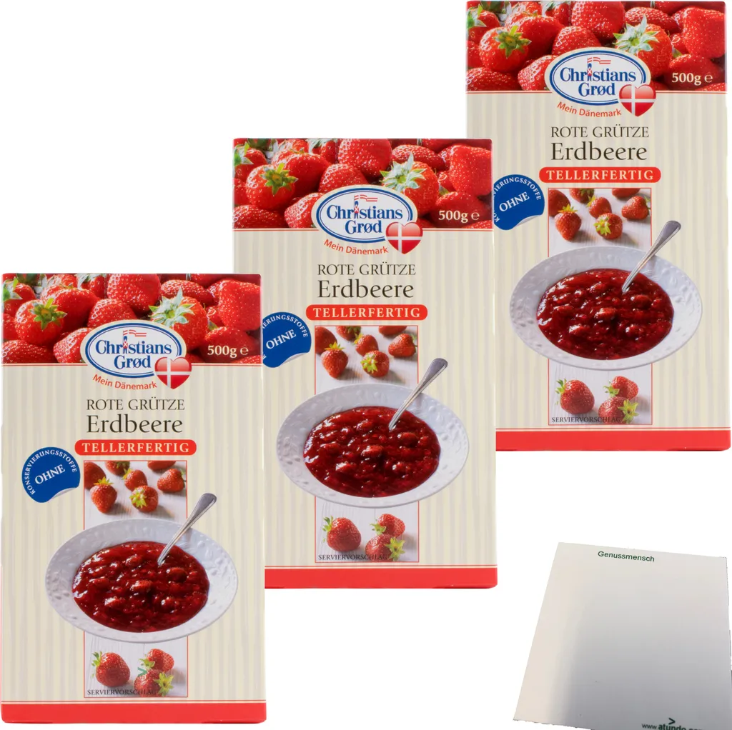 Chr.Grod Strawberry Compote 3-pack (3x500g pack) + usy Block