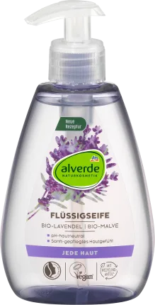 Liquid soap organic lavender, organic malve, 300 ml
