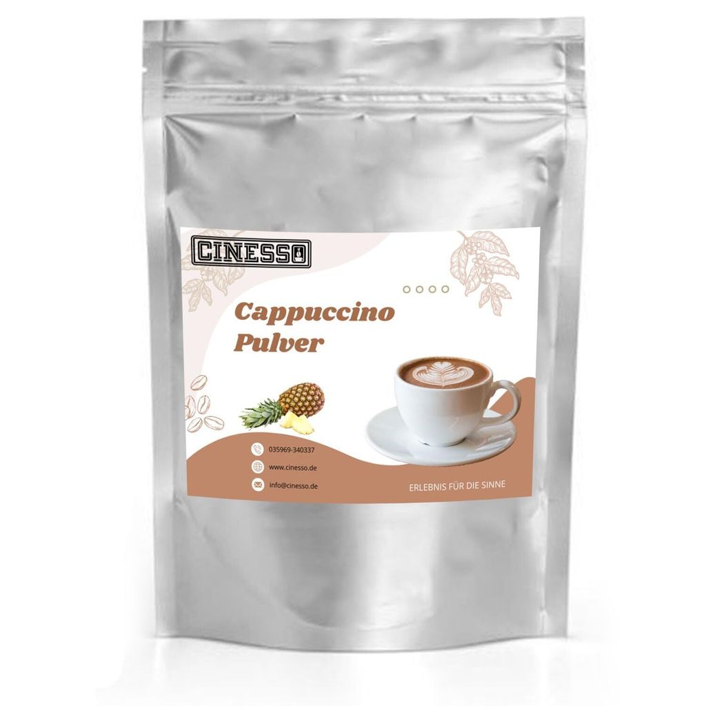 Cinesso Ananas Cappuccino Pulver – Exotischer Genuss mit Schokolade, tropischer Ananas und cremiger Textur (200 g)