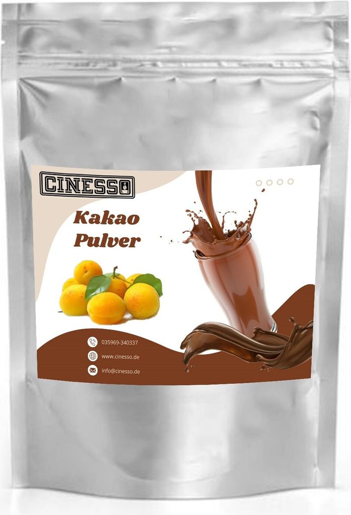 Cinesso Apricot Cocoa Drinking Chocolate Cocoa Powder from Cinesso - Fruity & Chocolatey, Various Pack Sizes (200 g)
