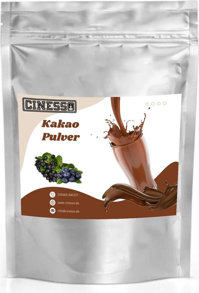Cinesso Aronia Blueberry Cocoa Drinking Chocolate - Fruity-Chocolaty Cocoa Powder for Water and Milk (10 kg)